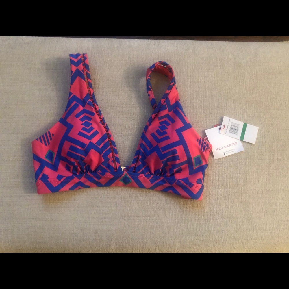 NWT Red Carter bikini top